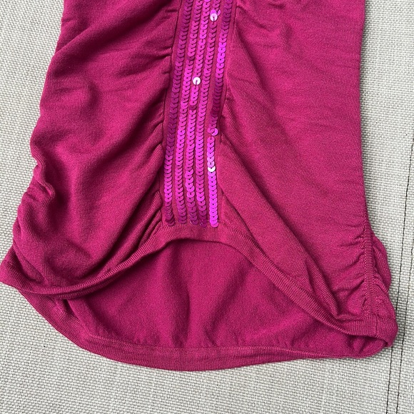 Knit Halter Dress With Side Rouching and Sequence Front Swtailing - Picture 3 of 9